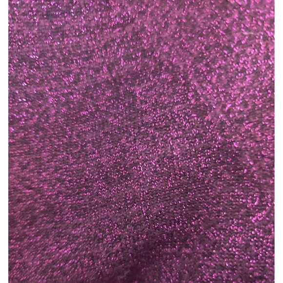 Plus Size 2X Womens Purple Sweater Metallic Shimmer Turtleneck Ribbed Cuff Tunic - Picture 5 of 15